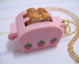 Kawaii Pink Toaster Necklace