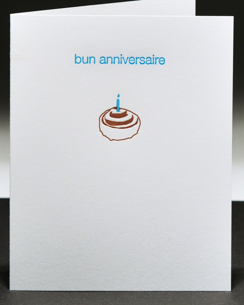 Happy Birthday/Bun Anniversaire - (french inspired) Letterpress Greeting Card