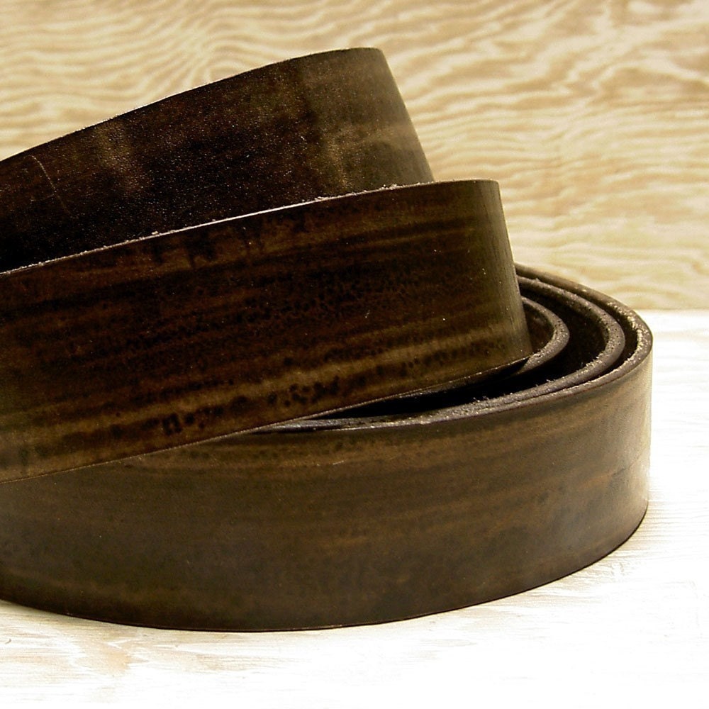 salty brown leather snap belt