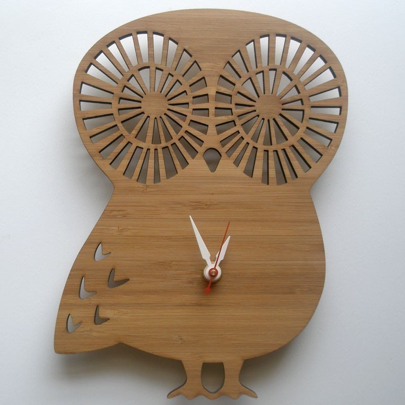 Modern Animal Clock - Owl