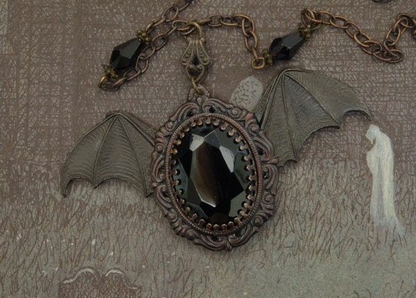 Gothic Vampire Victorian Jewelry Necklace - Goth Halloween Jewellery - Immortal Grace