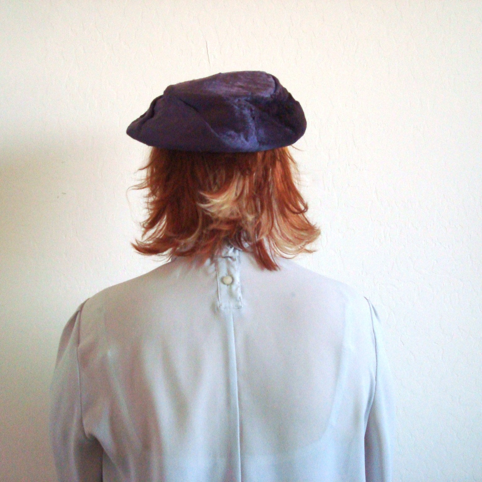 Vintage Violet FUR Hat