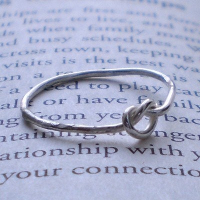 Knotted Up In You Rustic Sterling Silver Stacking Ring