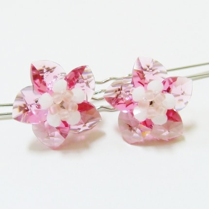 Star Flower Hairpins - 1 pair