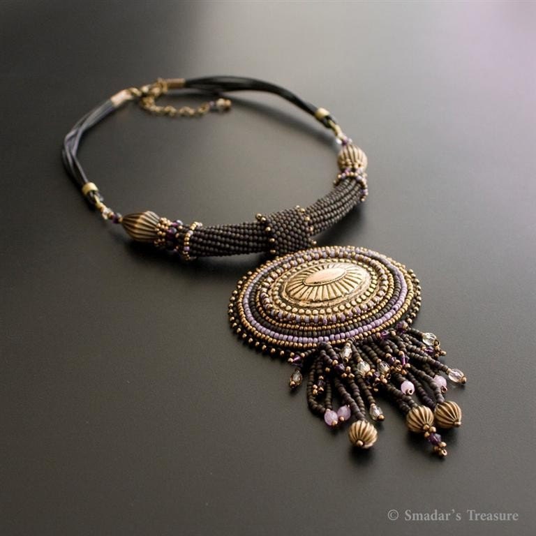 Bold Black and Bronze Necklace