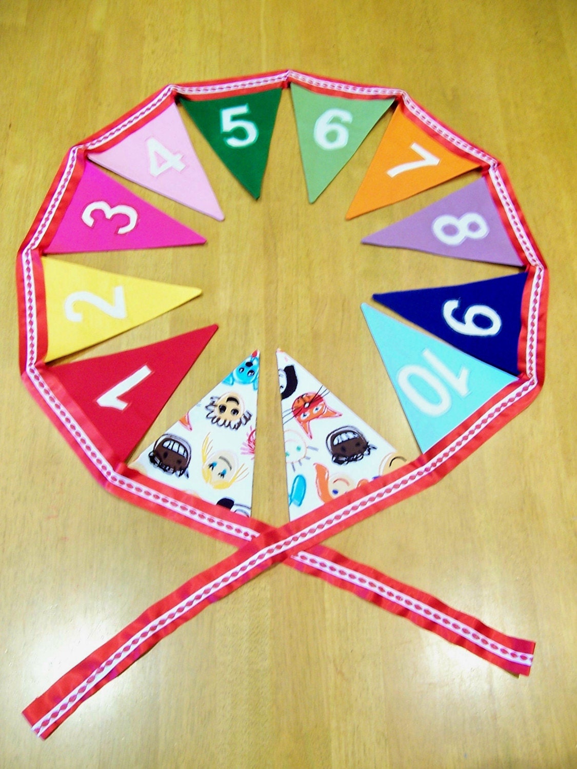 Number Bunting - 1 to 10 in all the Colours of the Rainbow