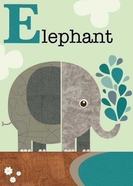 Letter E (elephant)
