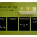 Calendar Week Chalkboard Vinyl Decals Set ---SALE---