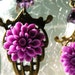 Purple Nostalgic Earrings With An Art Nouveau Feel