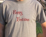 FESTIVUS - Happy Festivus Tshirt Mens M/L/XL Gray Red