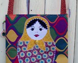 OOAK Large Tote with Matryoshka Doll Applique