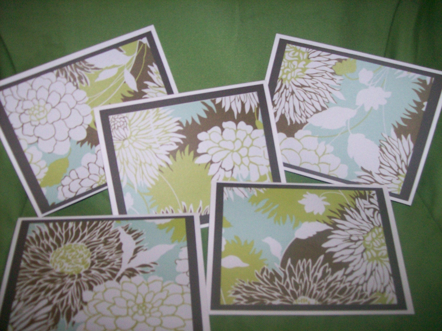 Set of 5 Amy Butler Blank Notecards--BOGO 1/2 OFF SALE