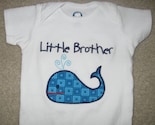 Whale Applique Shirt or Onesie - Embroidered Personalized Custom