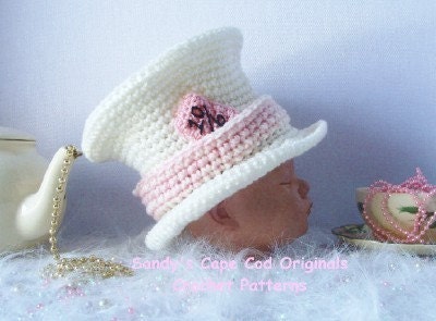 Alice in Wonderland Mad Hatter Hat Infant to Adult Crochet Pattern PDF 370