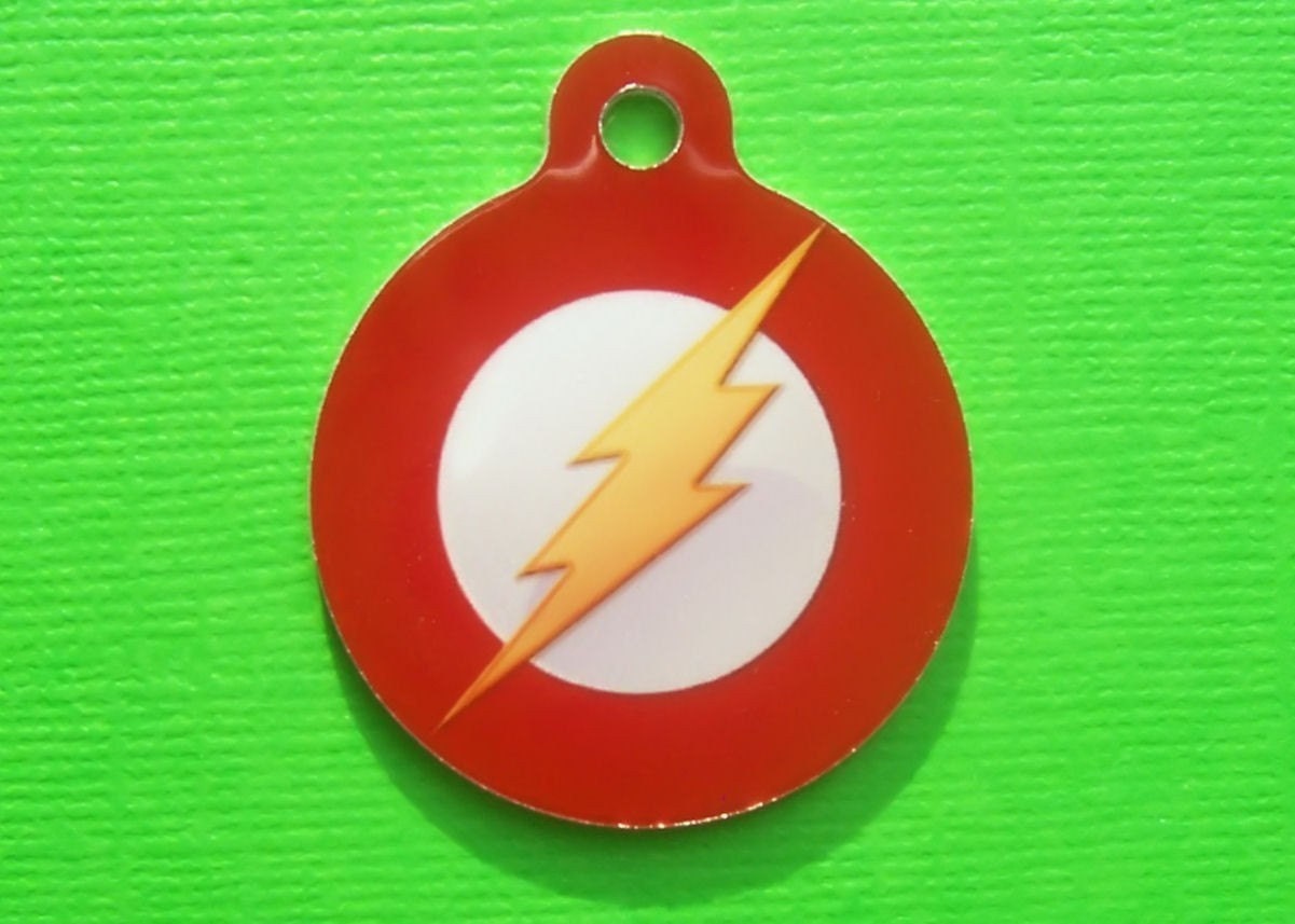 Lightning Bolt Pet ID Tag Aluminum Customized