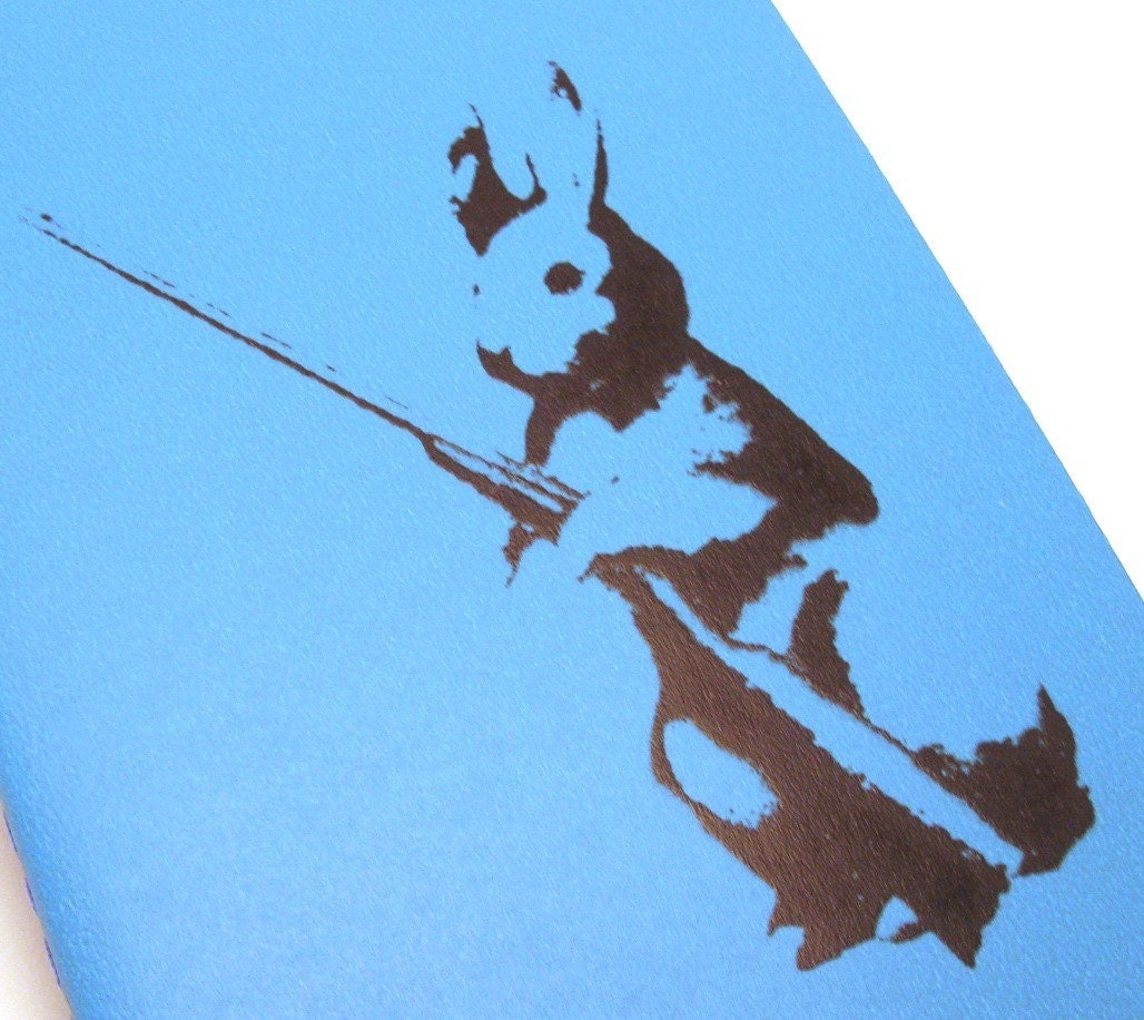 Notebook - Rifle Rabbit lined notebook - ecofriendly - 3.5 x 5.5 inches - moleskine-size