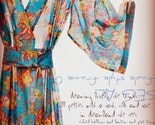 Kimono Style Robe.  Knee Length.  Darling Jardin Bleu.