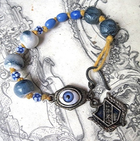What is the Evil Eye. Ceramic, Glass and Antique Tag Bracelet