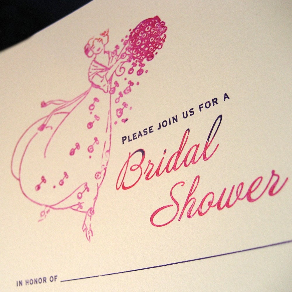 Bridal Shower Invitations, set of 8