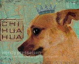 CHIHUAHUA DOG Art Print MODERN GRUNGE ART POSTER Signed CUTE PUPPY Minpin Chihuahua