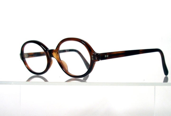 Vintage 1960s SPEX Oval Tortoise Eyeglass Frames Made in France