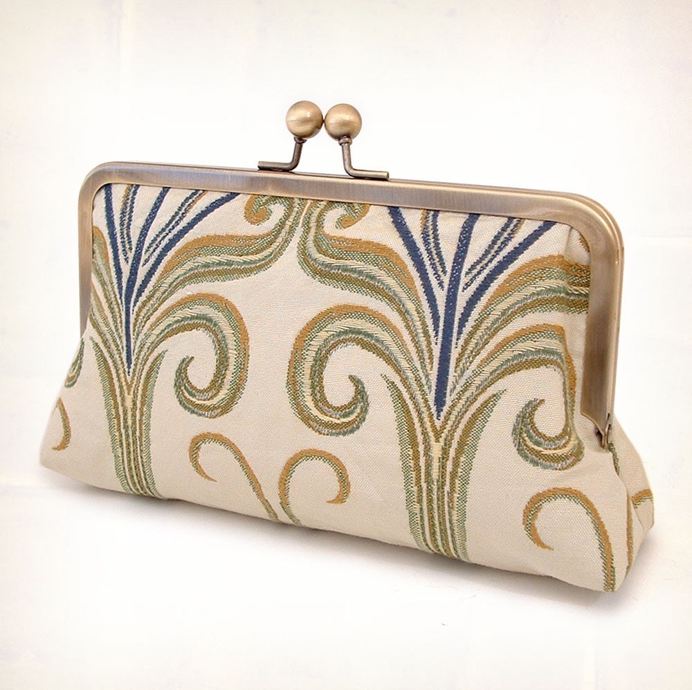 Arts and Crafts silk-lined clutch bag