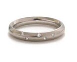 Reworked 18K White Gold and Diamond Stacking Bands