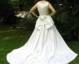 Upcycled  and Refashioned Wedding Gown with Detachable Train