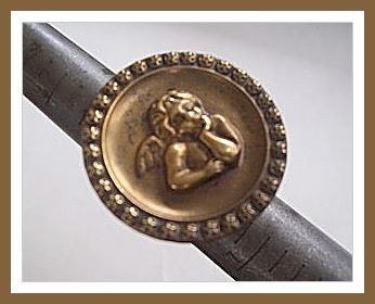 Cherub Antique Victorian Button Ring