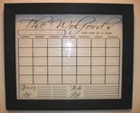 Personalized Vinyl Letters Calendar, Use with a Dry Erase Marker 