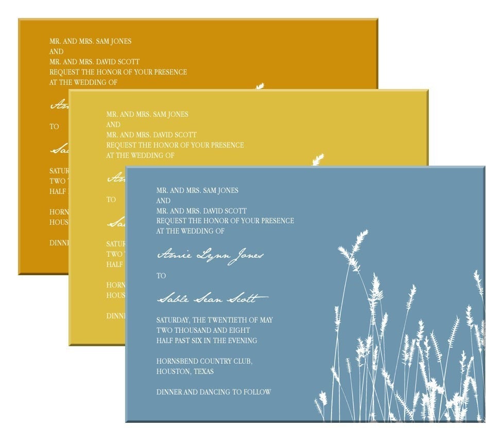 Seaside Grass Wedding Stationery Set - sample set