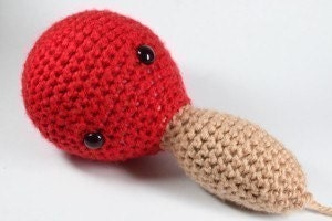 Crochet Pattern- Happy Maracas amigurumi rattle toy