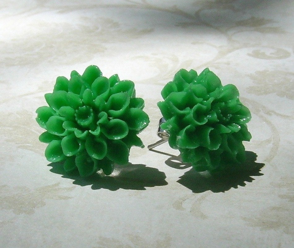 Go Green Flower Earrings