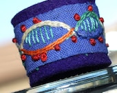 DNA Art hand embroidered ring