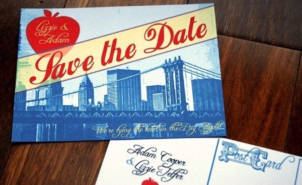 Vintage New York NYC Save the Date