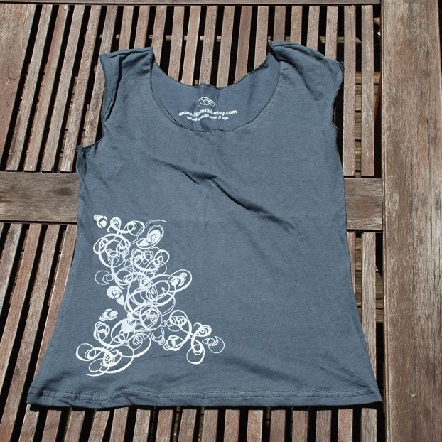 Graphic tee shirt, design tshirt, silkscreened (deco) gray S-XL
