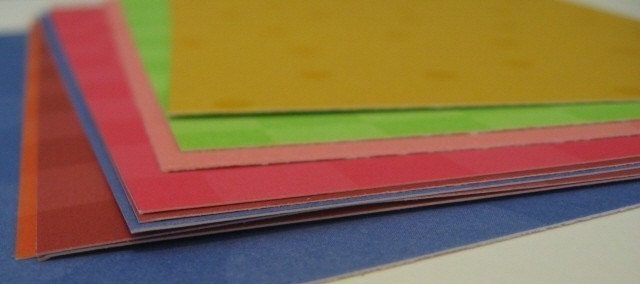 Cardstock 4x6 Mix Paper Pack for cards, scrapbooking, photo mats Pink Red Green Blue Yellow Orange