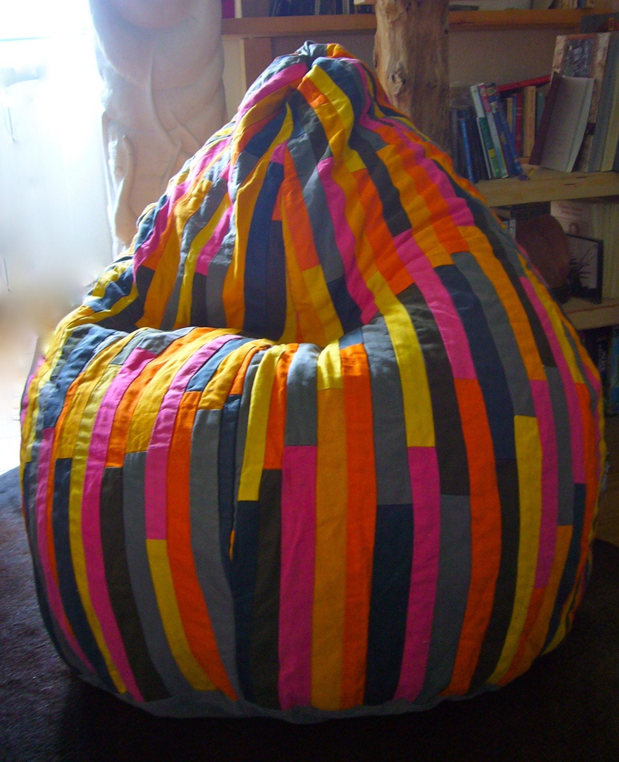 Recycled textiles beanbag Pink Lady