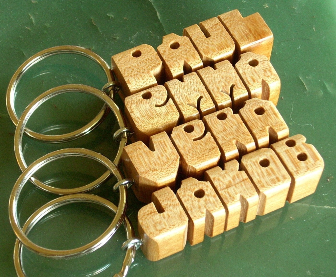 Maple Wood Name Keychain - Free Shipping to U.S., Canada and Mexico