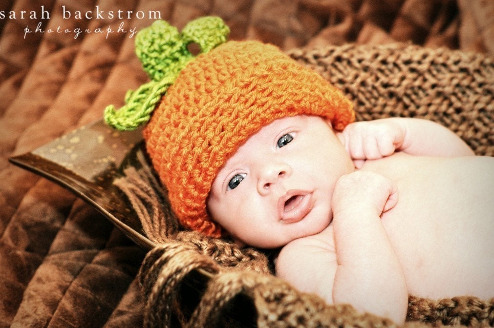 My Little Pumpkin Crocheted Hat-Newborn (0-3 months)