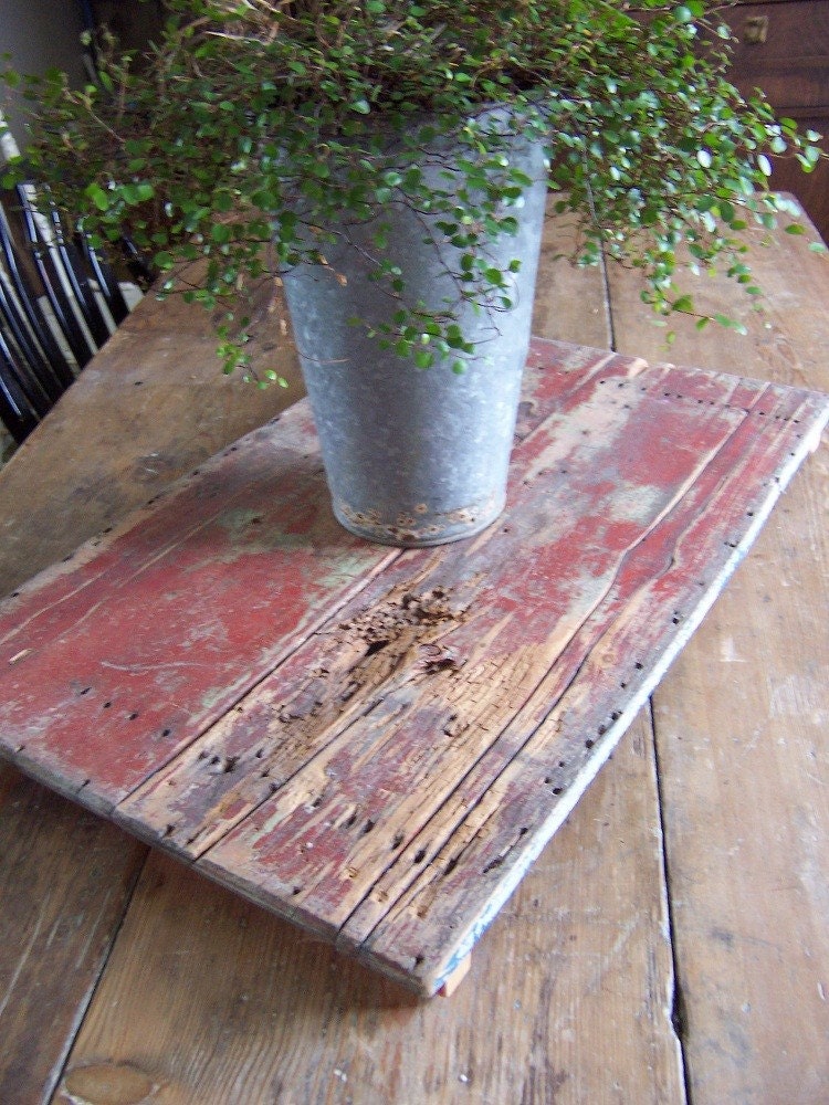 HUGE Tableboard WITH Feet from ANTIQUE Table Top Original Paint-SO FARMHOUSE PRIMITIVE