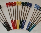 Handmade Drum Mallets - set of two- choose any color