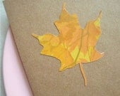 Papercut Maple Leaf Stationery Set of 6 Fall Cards