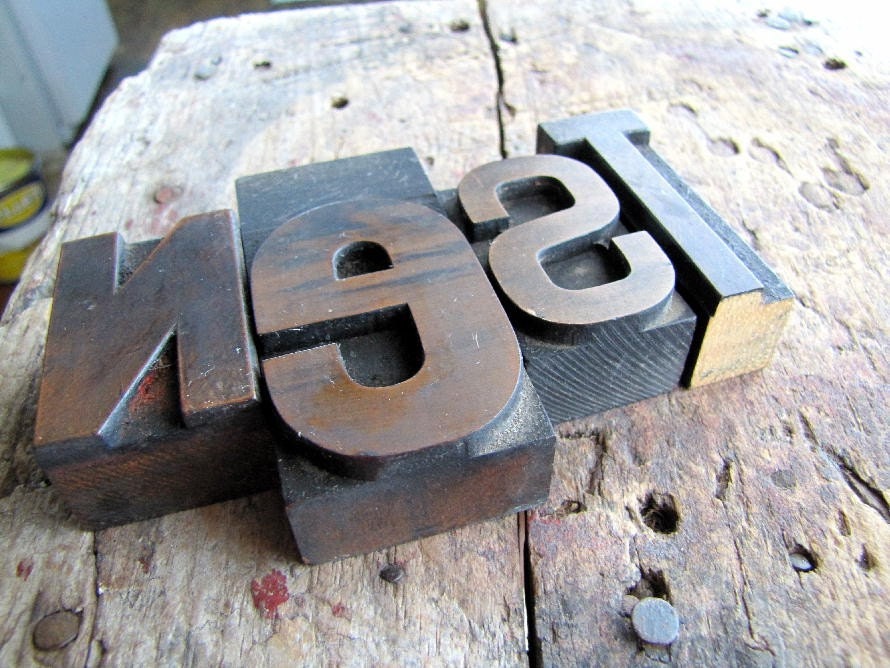 Nest Extra Large Wood Type Letters