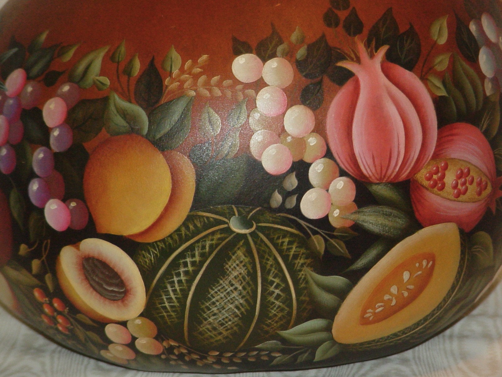 Abundant Harvest - Hand Painted Gourd
