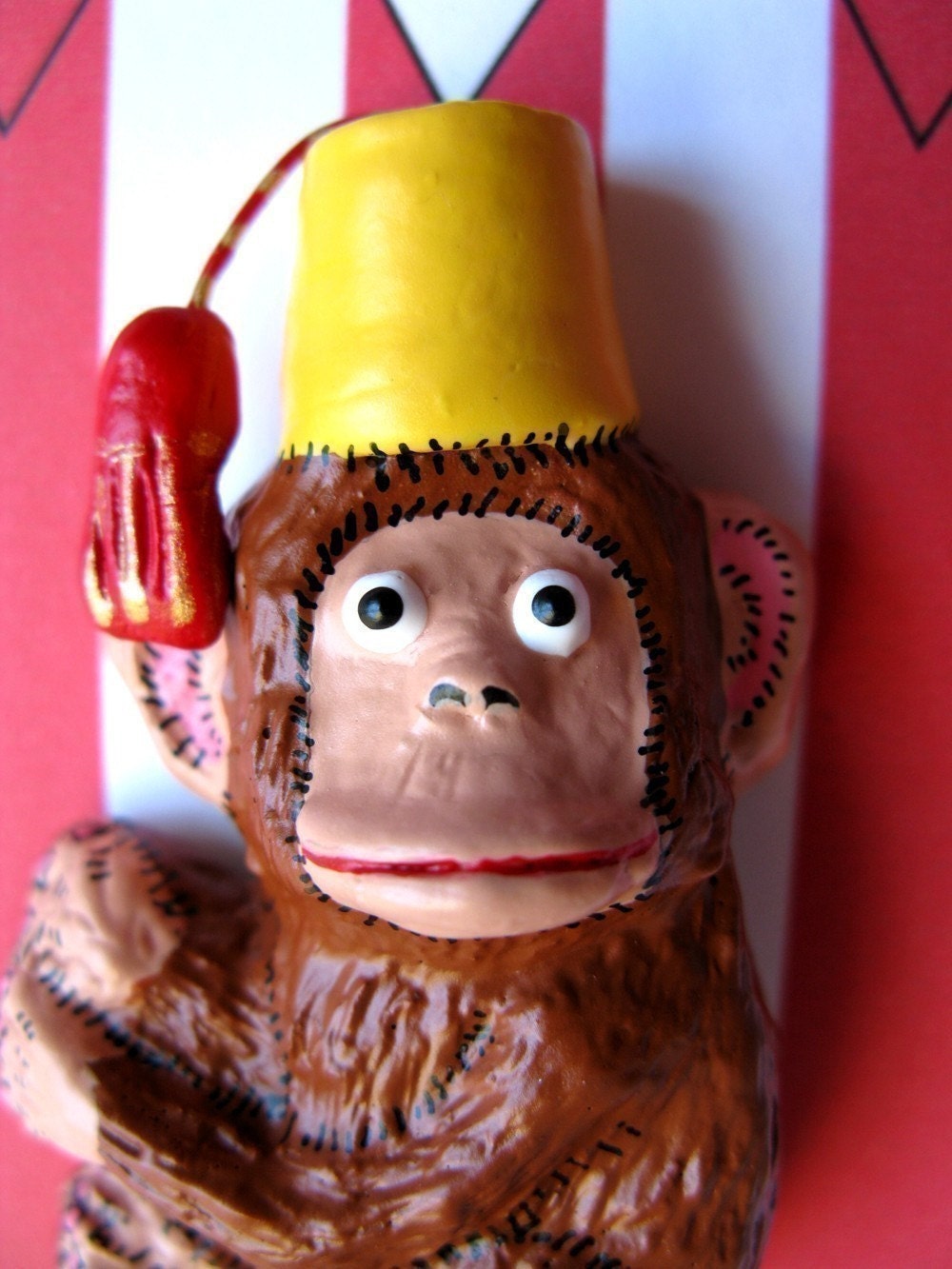 Circus Monkey with a Fez Magnet