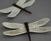 White Metal Dragonfly Magnets - Free Shipping