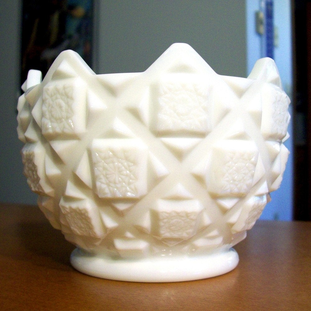 Westmoreland Old Quilt Compote Bowl