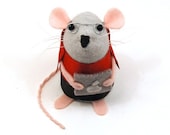 Cody the Computer Geek Mouse - cute felt mouse ornament by TheHouseofMouse