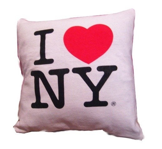 I love New York heart NY recycled t-shirt pillow throw travel cushion (includes pillow insert)
